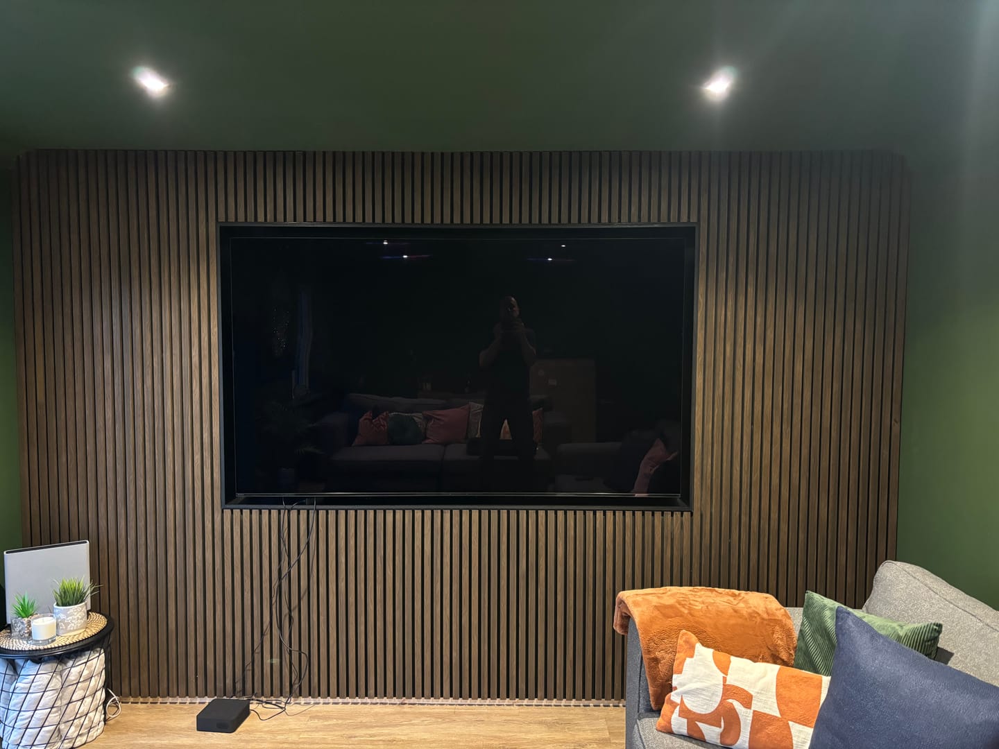 Customer photo review of Wooden Wall Panel | Smoked Oak | Premium 3-sided Wood Veneer