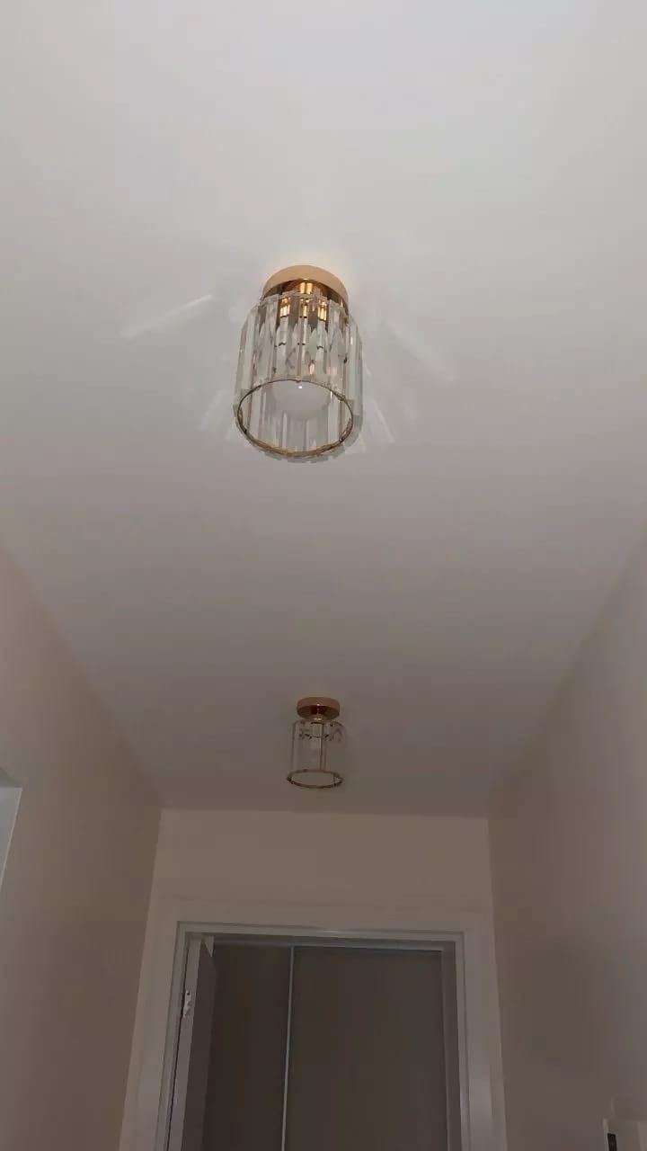 Customer photo review of Luminária de Teto Sofisticada Cúpula de Vidro Bivolt