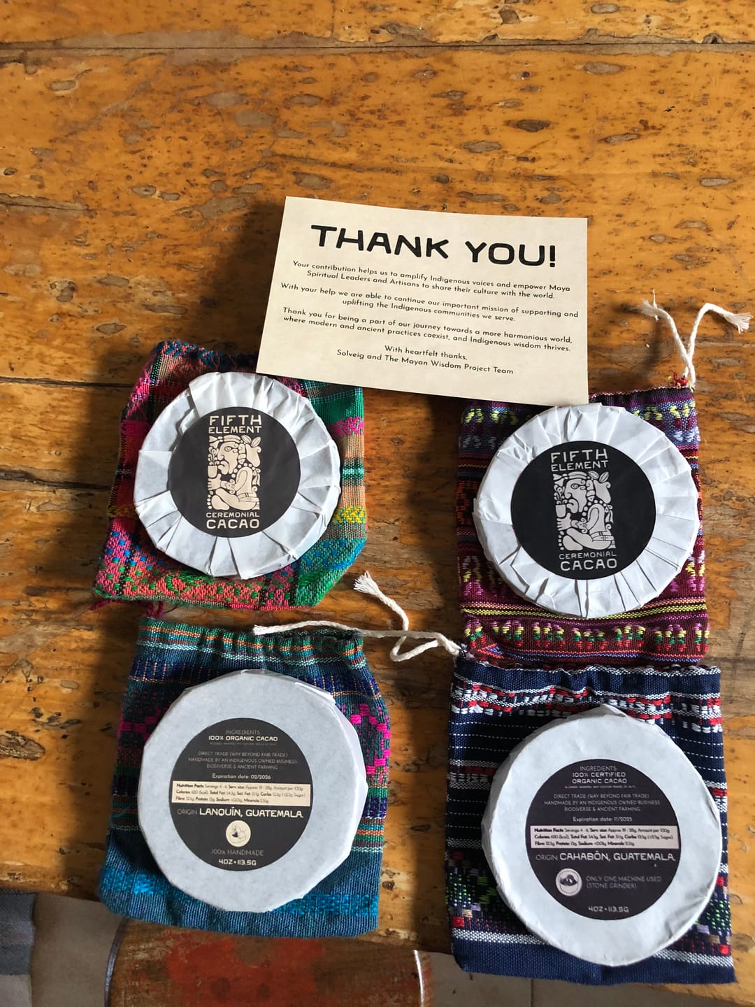 Customer photo review of Fifth Element Cahabón Cacao - 100% Pure Ceremonial Cacao Paste