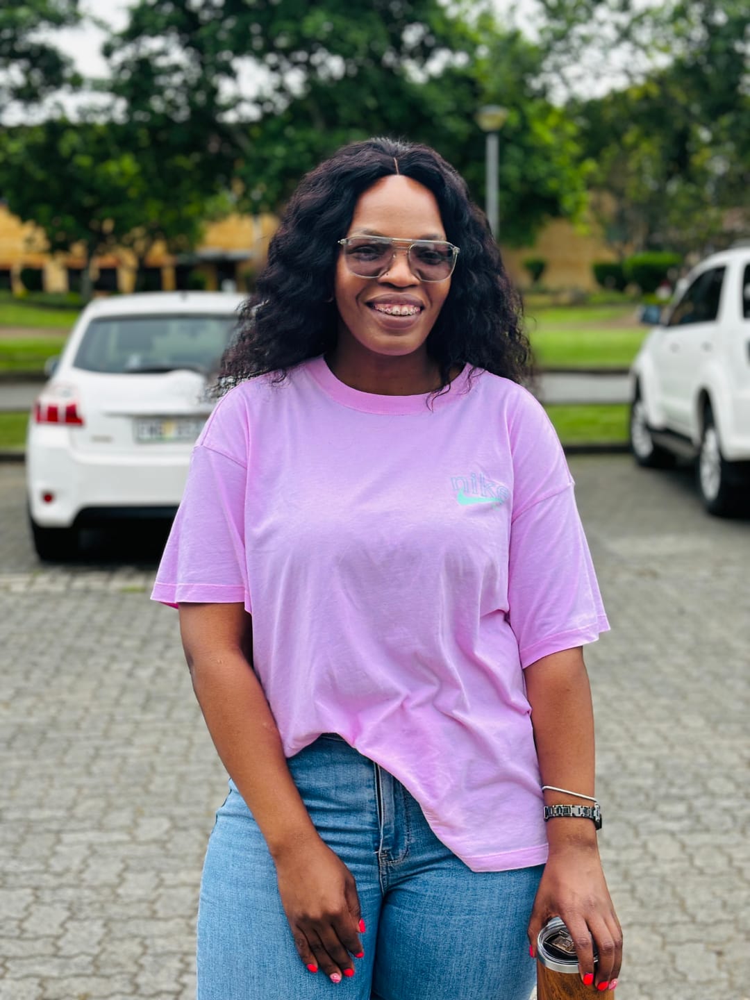 Customer photo review of Deep Curly 4 X 4 Closure 16 inch Wig