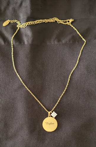 Customer photo review of Everlasting Gravur Kette 14K Vergoldet