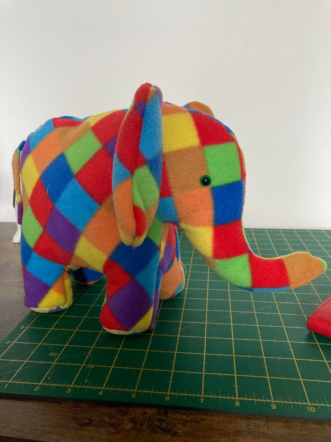 Customer photo review of Multicoloured Squares Anti Pill Polar Fleece Fabric