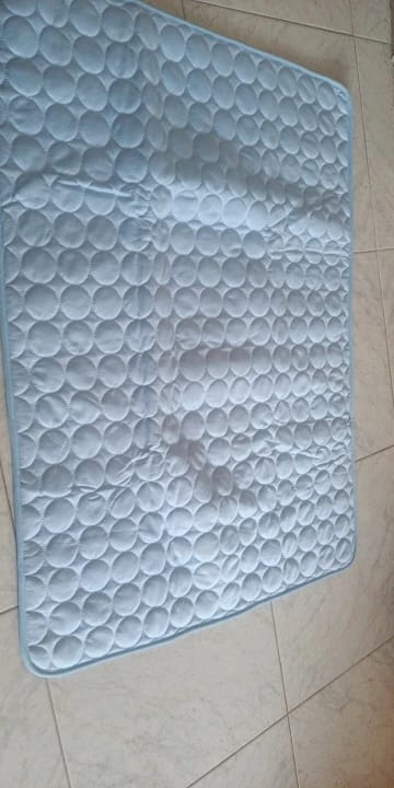 Customer photo review of Summer Cooling Mat for Pets - Extra Large Durable Cold Bed, Ice Pad, and Blanket for Dogs and Cats