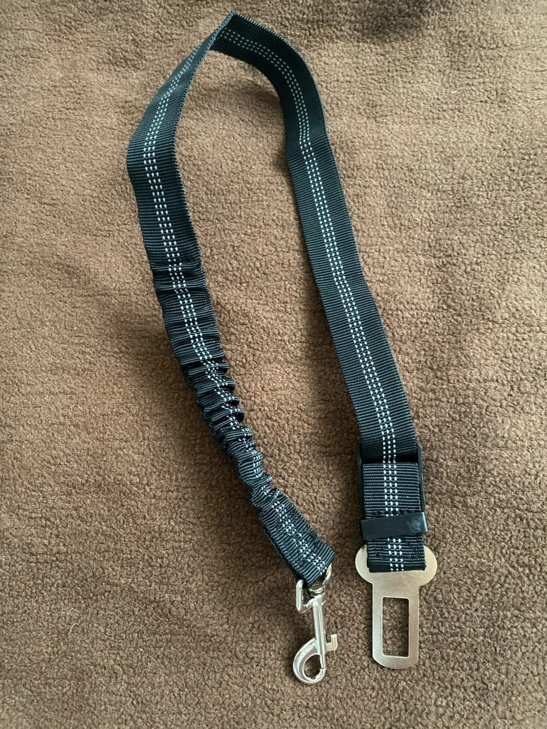 Customer photo review of Vehicle Safety Belt for Pets - Adjustable Harness with Lead Clip for Dogs and Cats