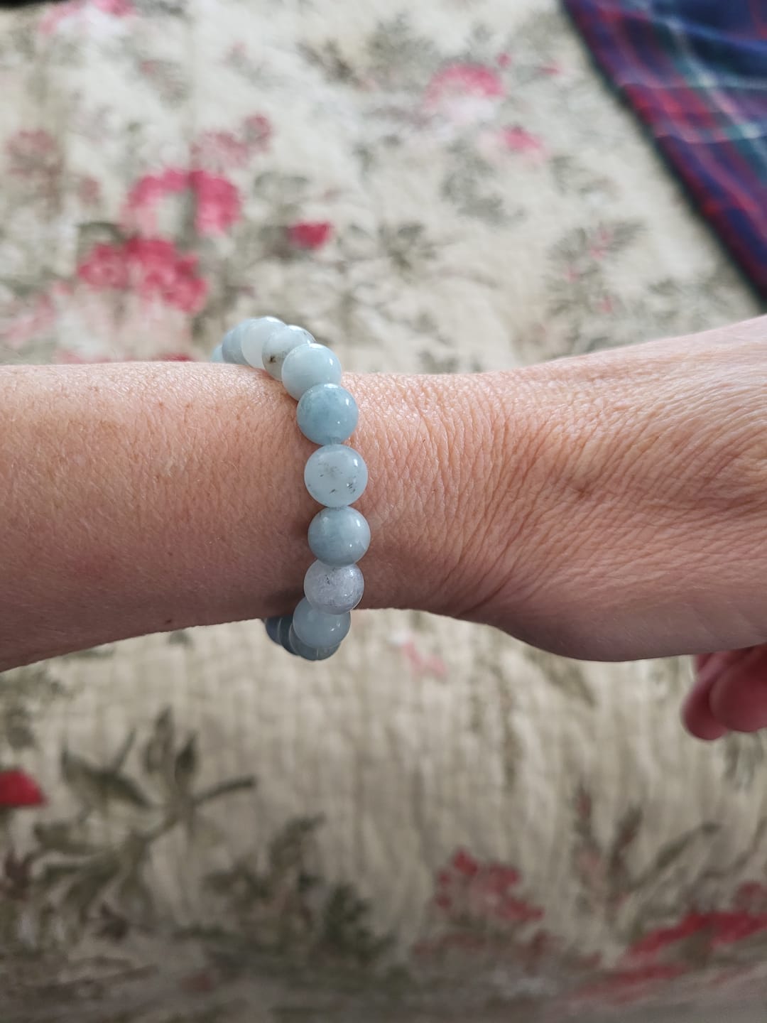 Customer photo review of Aquamarine Bracelet