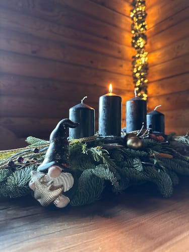 Customer photo review of Teak Kerzenständer OXXY