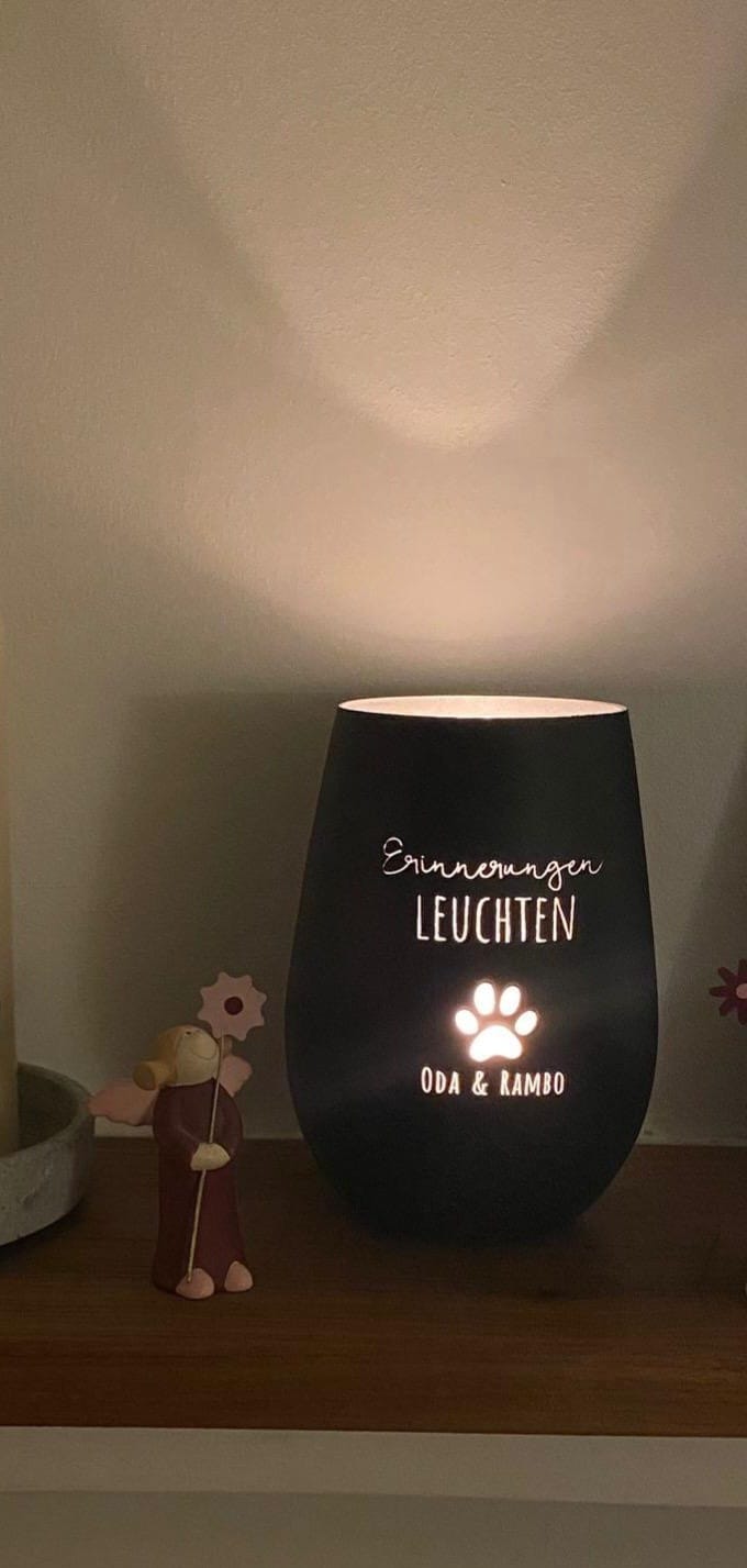 Customer photo review of Erinnerungen leuchten - Individuelles Trauerlicht