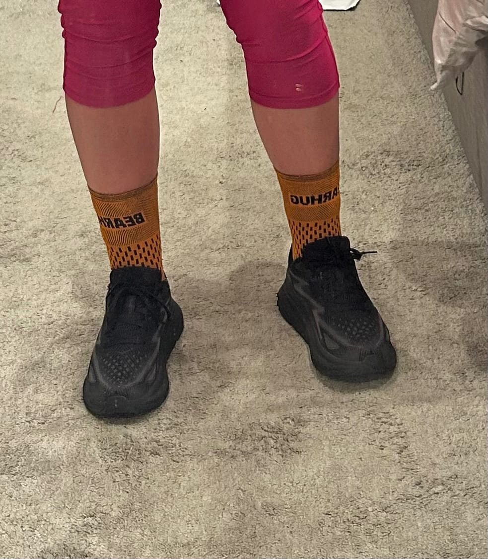 Customer photo review of Pair of Ankle Compression Support Sleeves For Achilles Tendon and Ankle Sprains