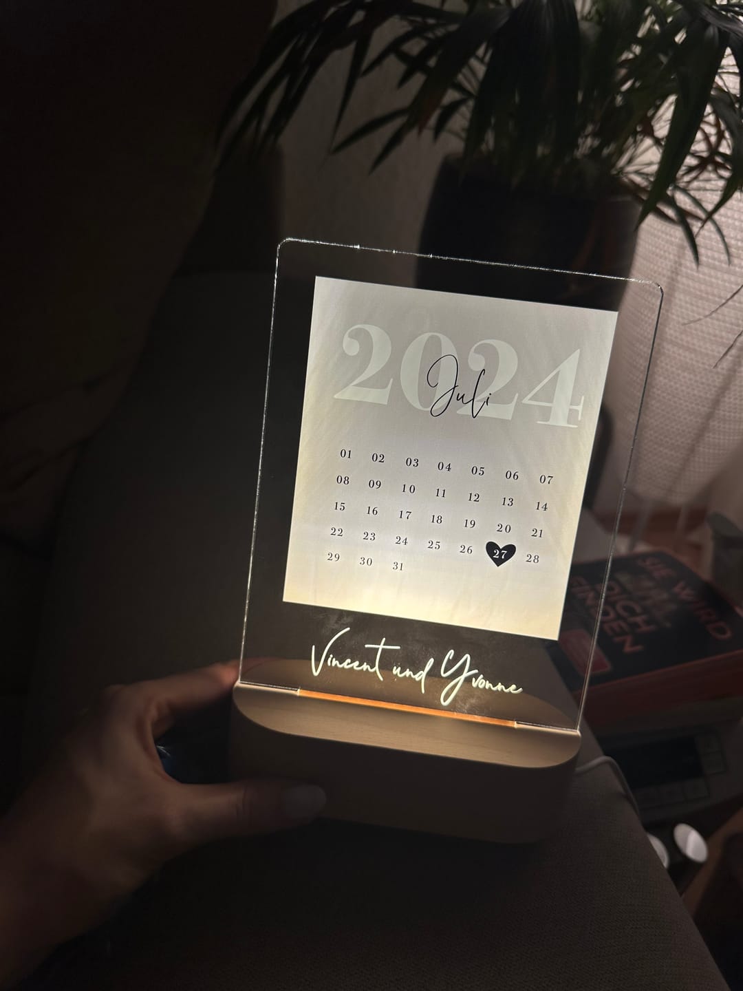 Customer photo review of Euer Datum – Liebeslicht mit Kalenderblatt