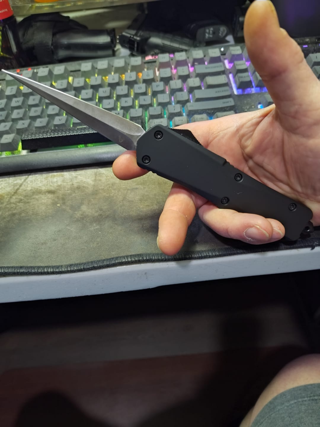 Customer photo review of Black Ghost OTF Knife - Hornet Blade