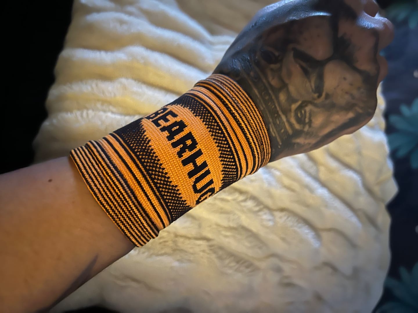 Customer photo review of Wrist Compression Support Sleeve For Arthritic & Sports Pain Relief
