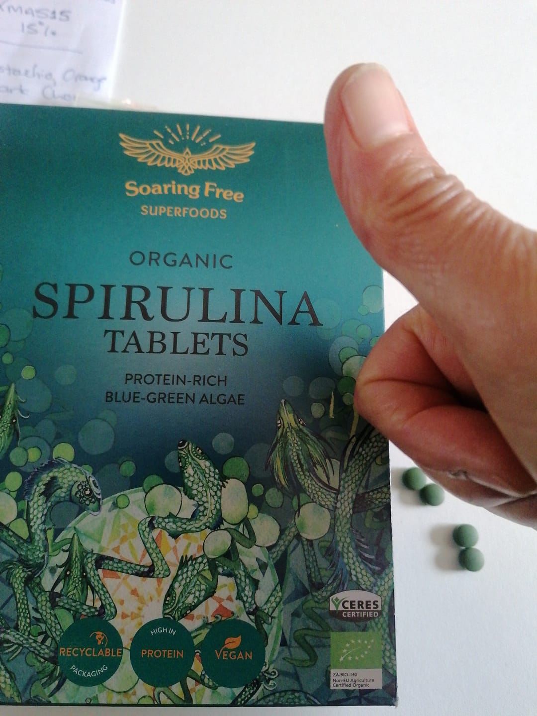Customer photo review of Organic Spirulina (Powder & Tablets)
