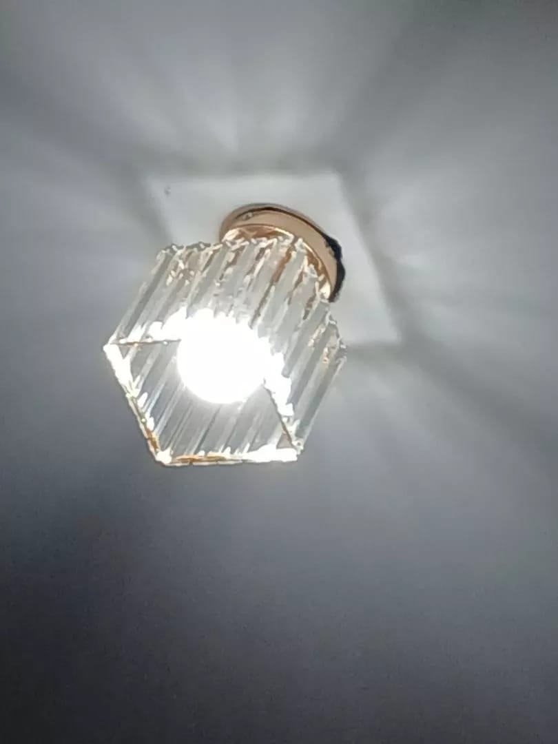 Customer photo review of Luminária de Teto Sofisticada Cúpula de Vidro Bivolt