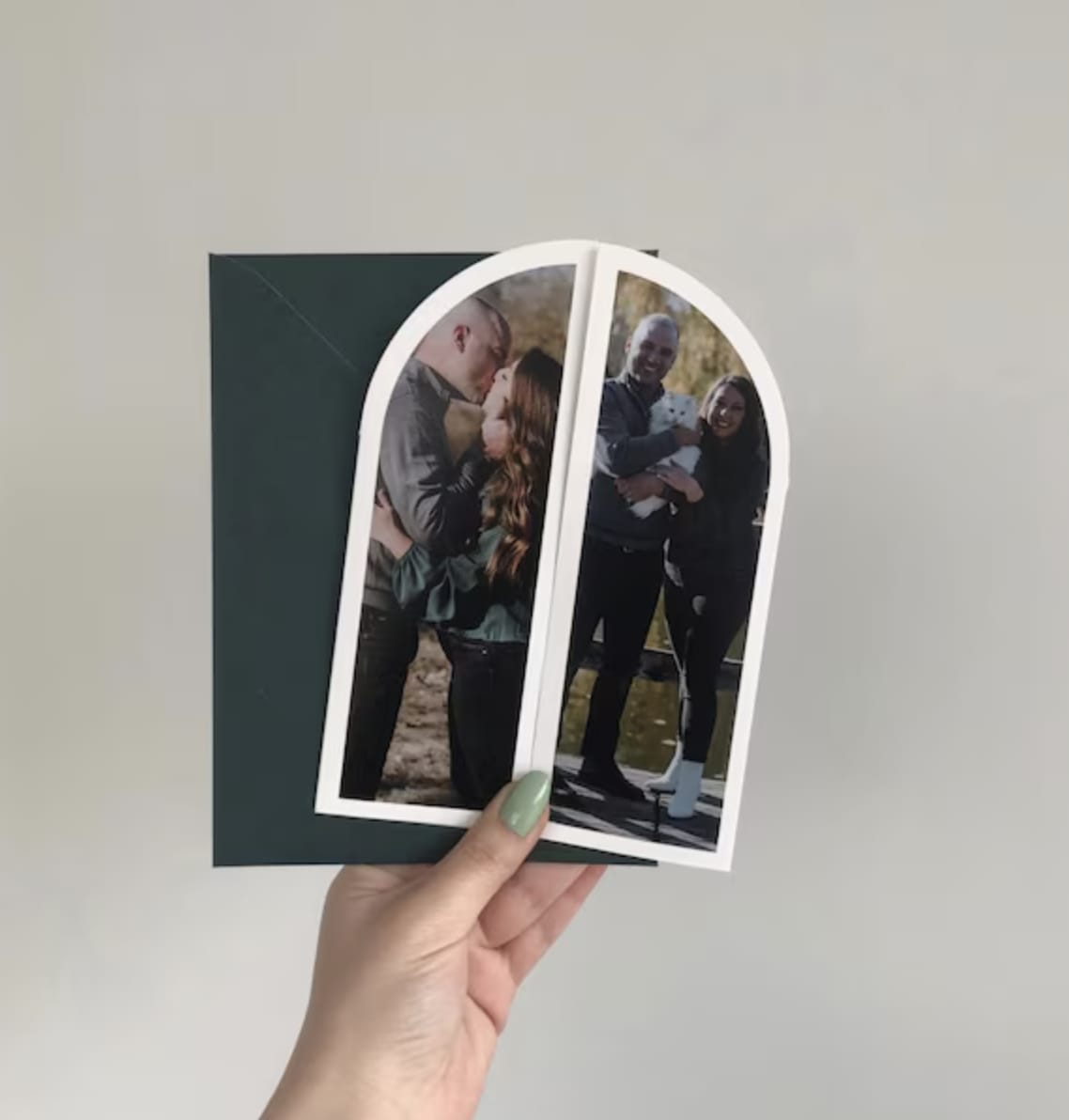 Customer photo review of Arch & Gatefold Wedding Invitation with Photo