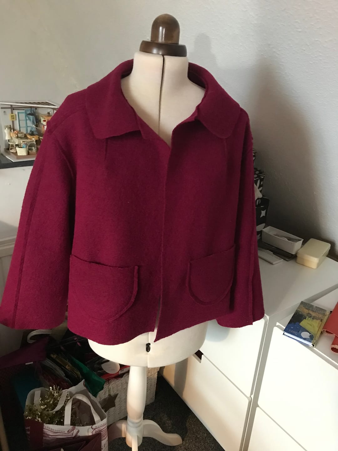 Customer photo review of Plain 100% Boiled Wool Fabric