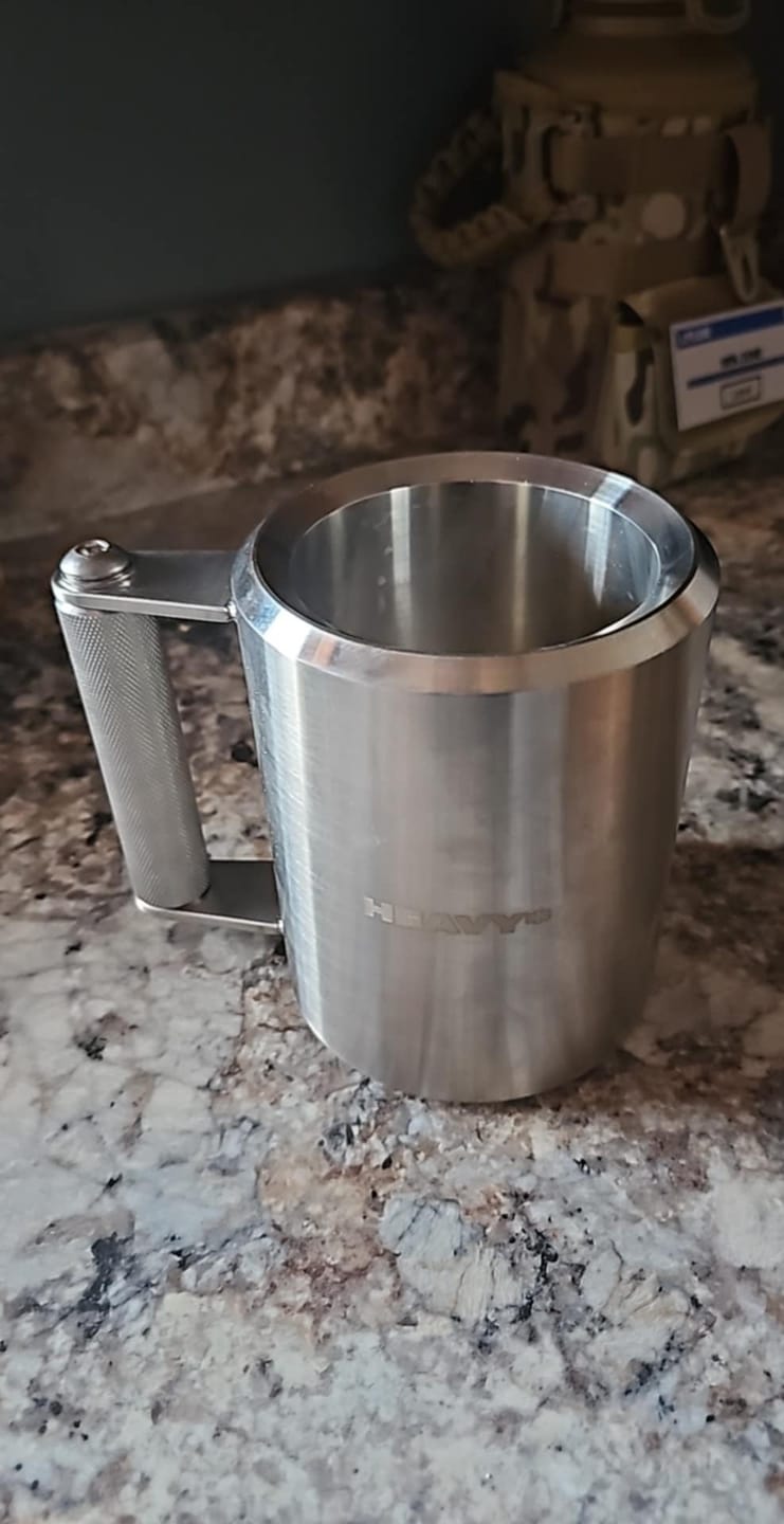 Customer photo review of Heavy* Mug | The World's Heaviest Mug