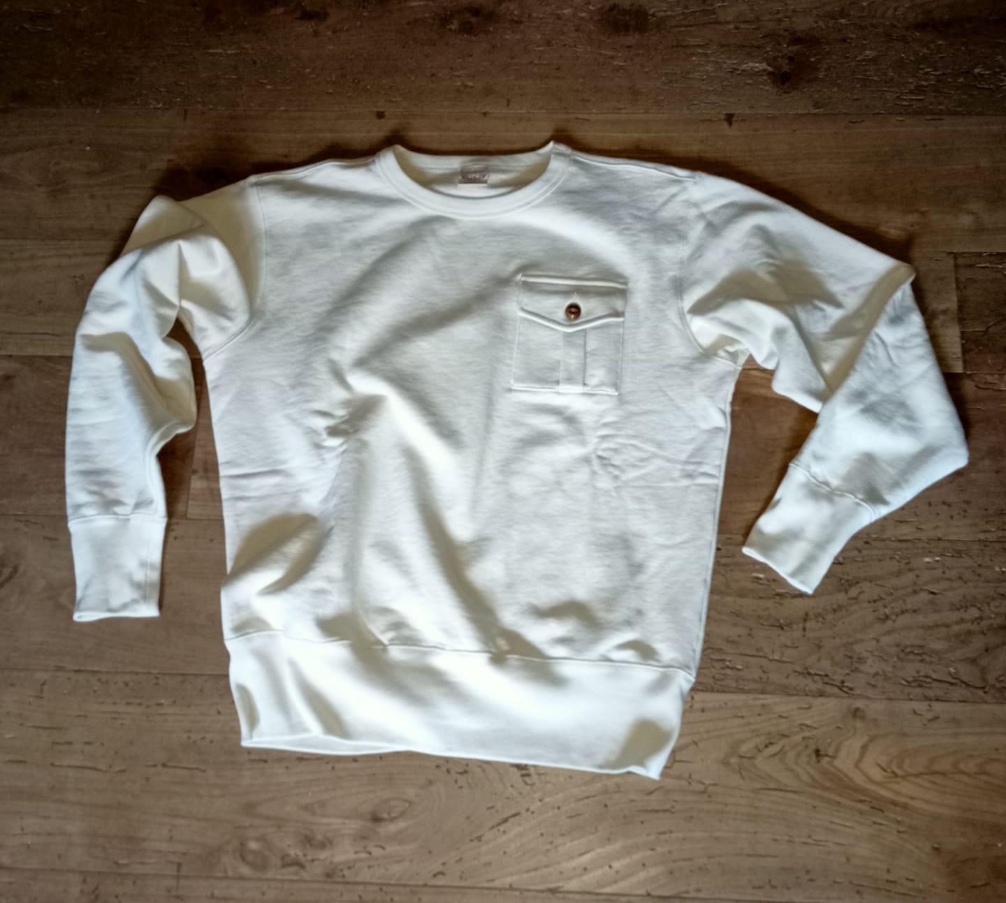 Customer photo review of Military Pocket Sweatshirt - Apricot