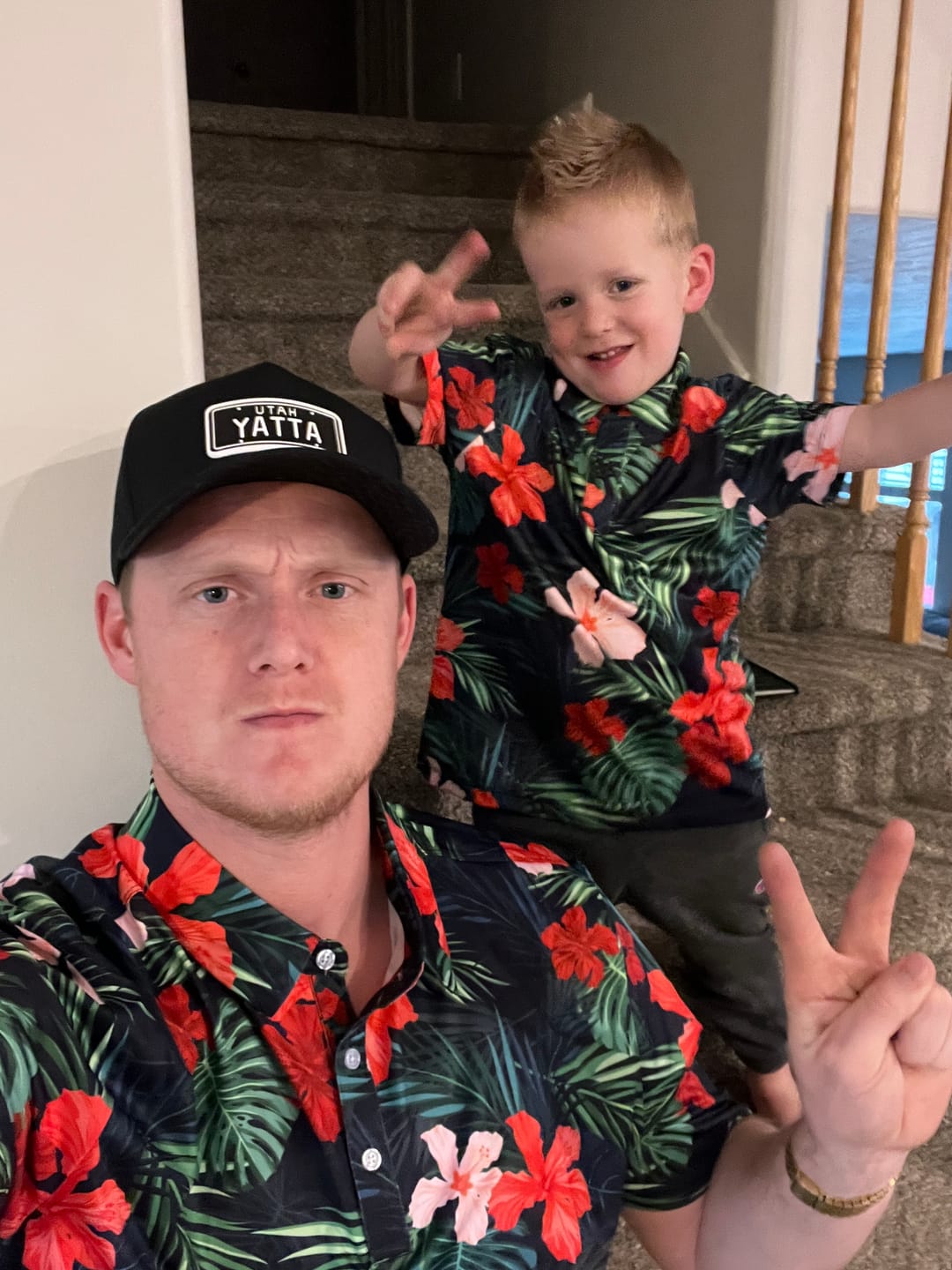 Customer photo review of Jungle Hibiscus Youth Golf Polo