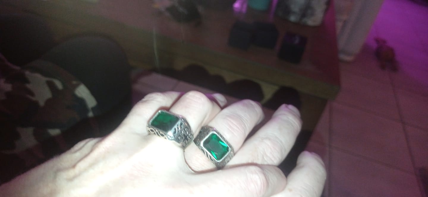 Customer photo review of GREEN GEM. - 925 STERLING SILVER