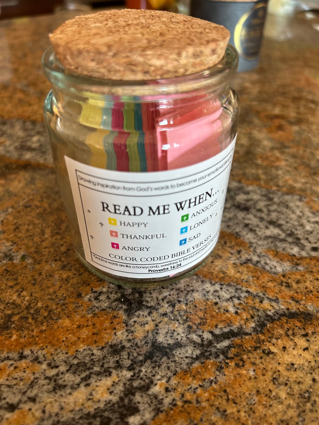 Customer photo review of (GIFTING OFFER) Handmade 90 Day Bible Verses Jar (Comes With Christian Gift Box)