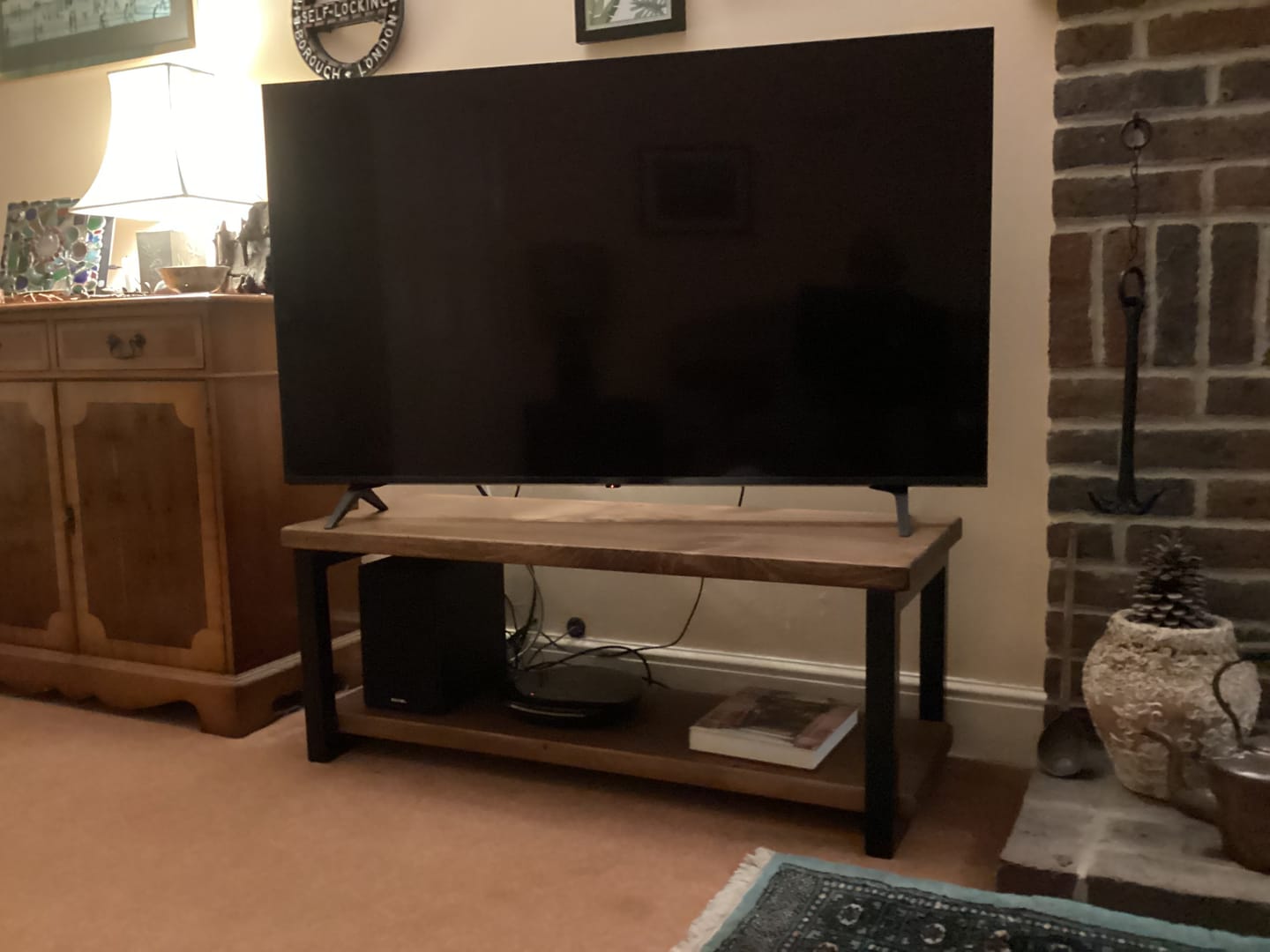 Customer photo review of Industrial style TV Stand | Media Unit