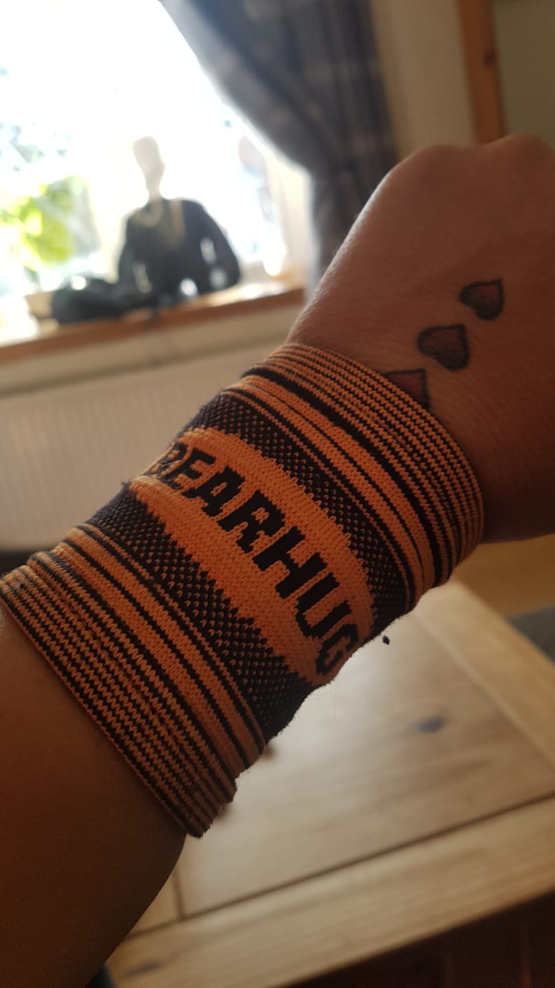 Customer photo review of Wrist Compression Support Sleeve For Arthritic & Sports Pain Relief