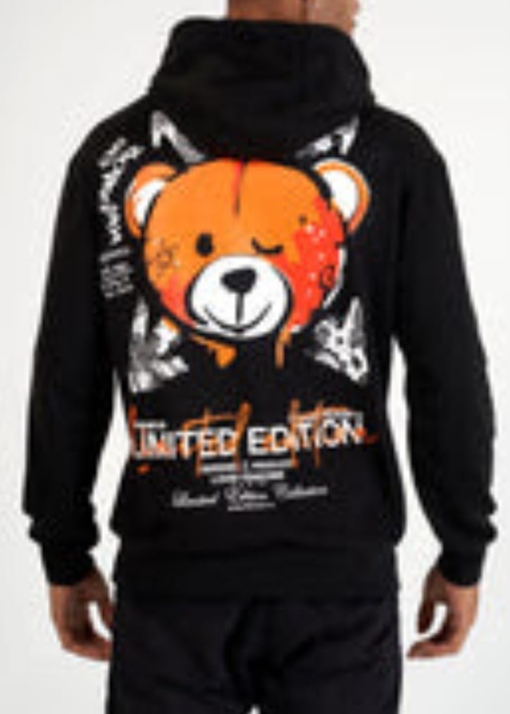 Customer photo review of SUDADERA CON CAPUCHA "FASHION BEAR" - NEGRO/NARANJA - LOUIS VENDOME PARIS | LV L05