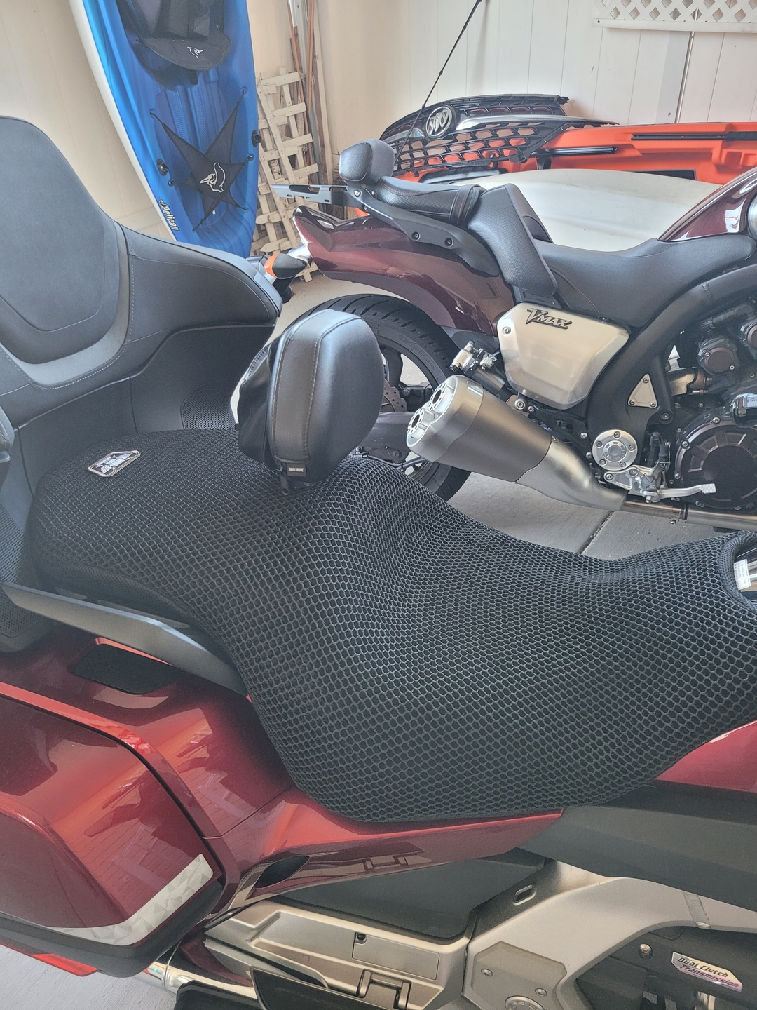 Wind Rider mesh seat cover on a Honda Goldwing GL1800