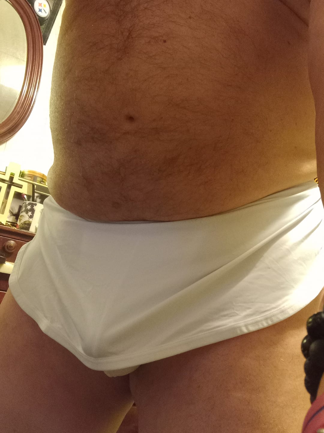 Customer photo review of Men's Sexy Side Split  Boxers With Support Pouch