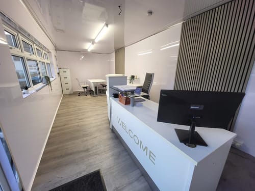 Customer photo review of Acoustic Slat Wall Panel - Grey Oak