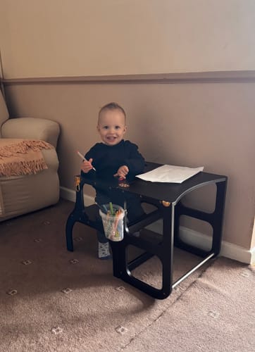 Customer photo review of STEP'n'SIT® • Helper Tower - Table • Convertible 2-in-1