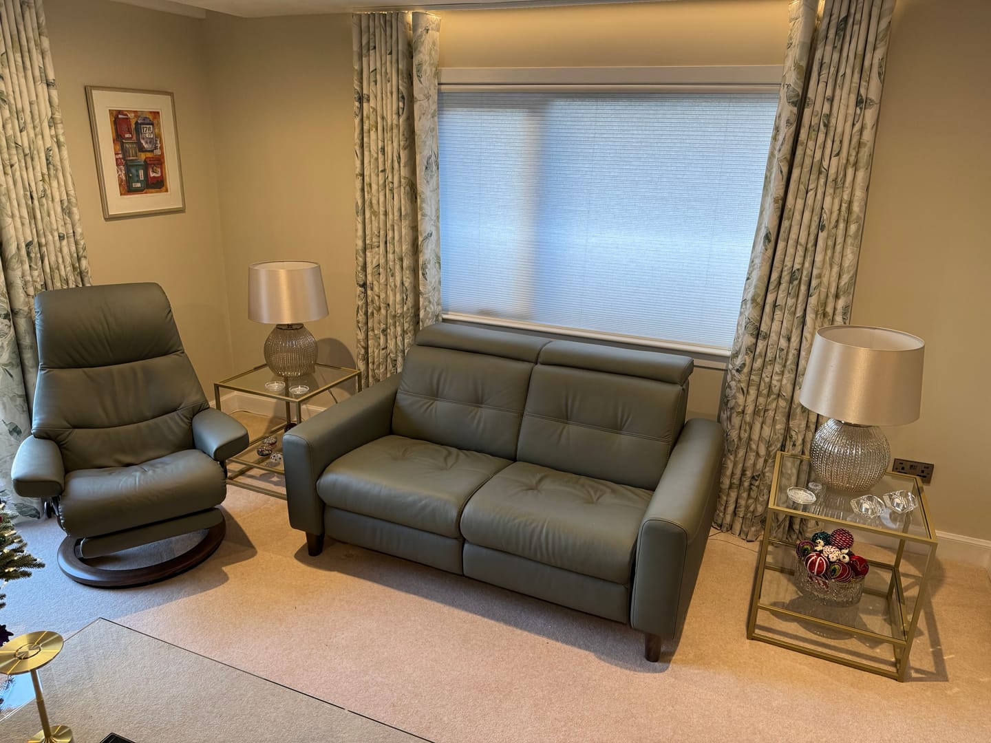 Customer photo review of Aria Glass Metal Side Table - Gold