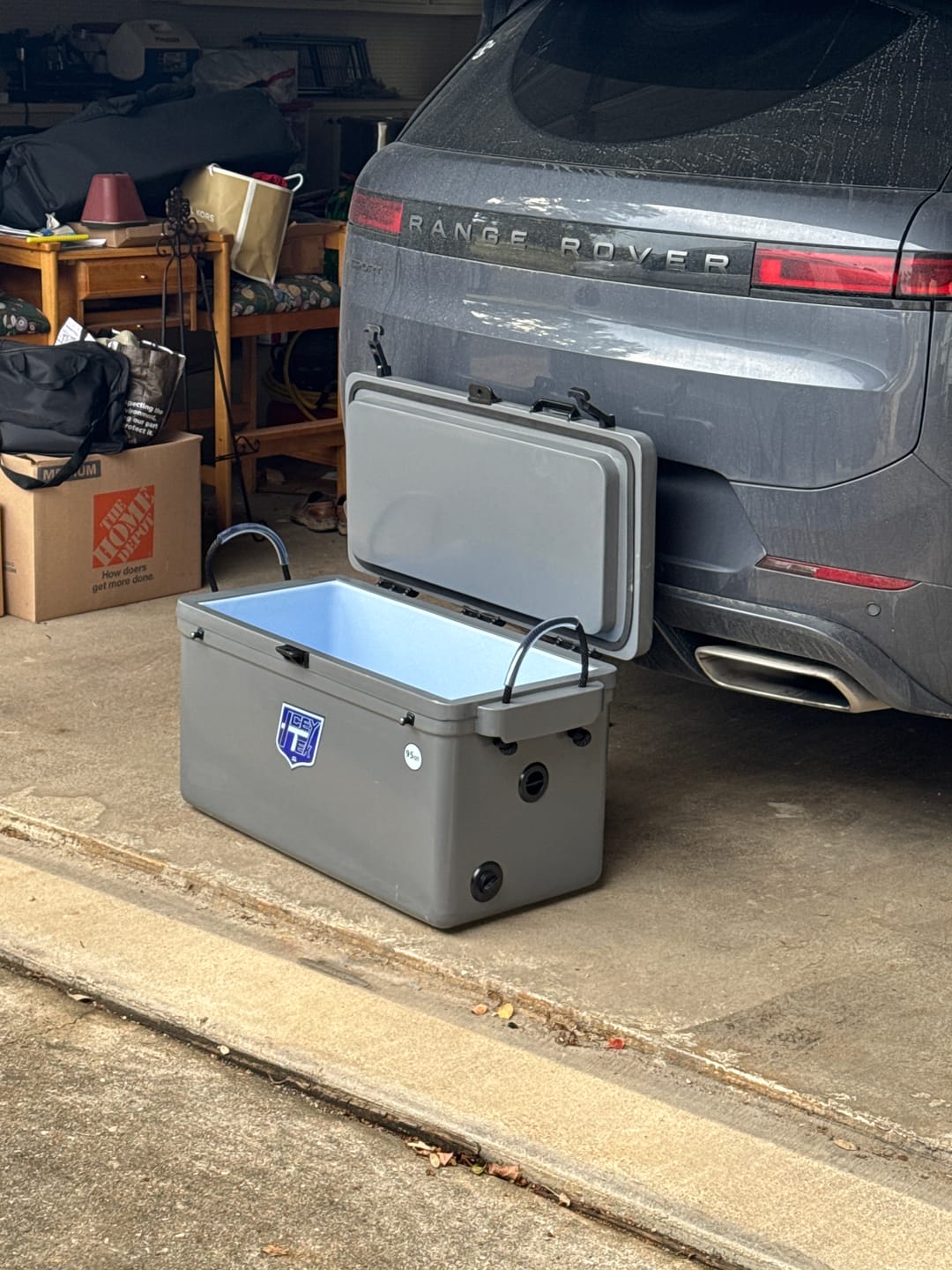 Customer photo review of ICEY-TEK 95 Quart Cooler