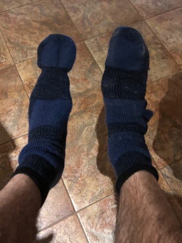 Customer photo review of J.B. Field's Icelandic "30 Below XLR" Merino Wool Thermal Sock