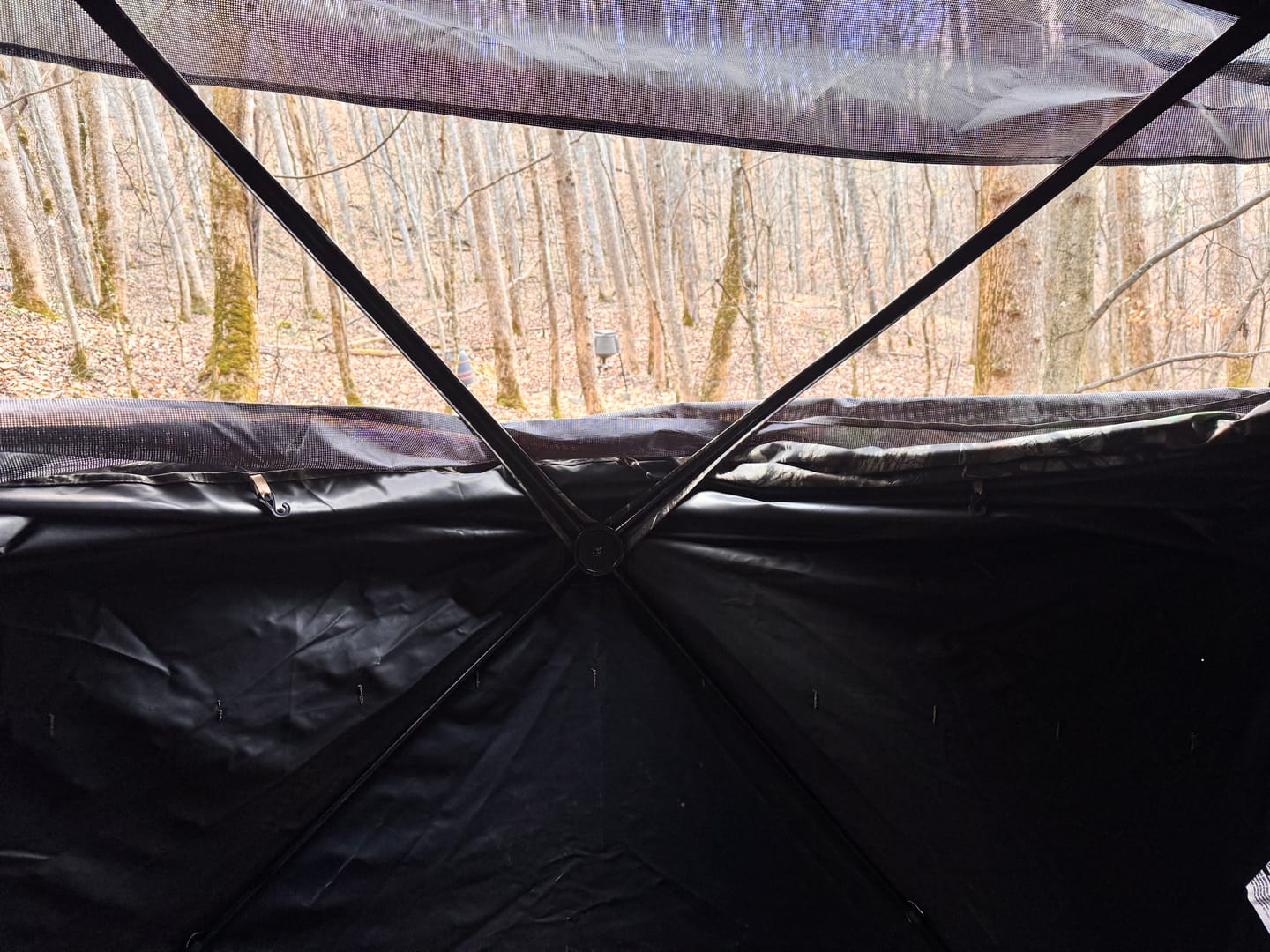 Customer photo review of OptiVue 360° Ultra-HD See-Through Hunting Blind with 90° Full-Access Door