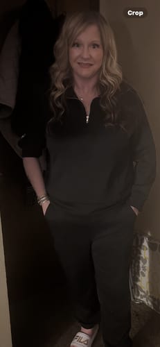 Customer photo review of Black Elastic Waist Joggers