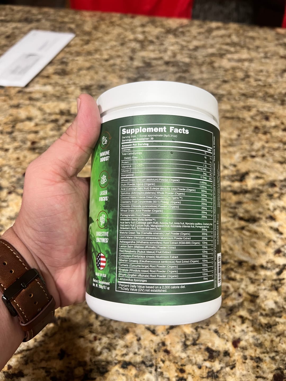 Customer photo review of SUPERFOOD (Greens, Reds & Golds)