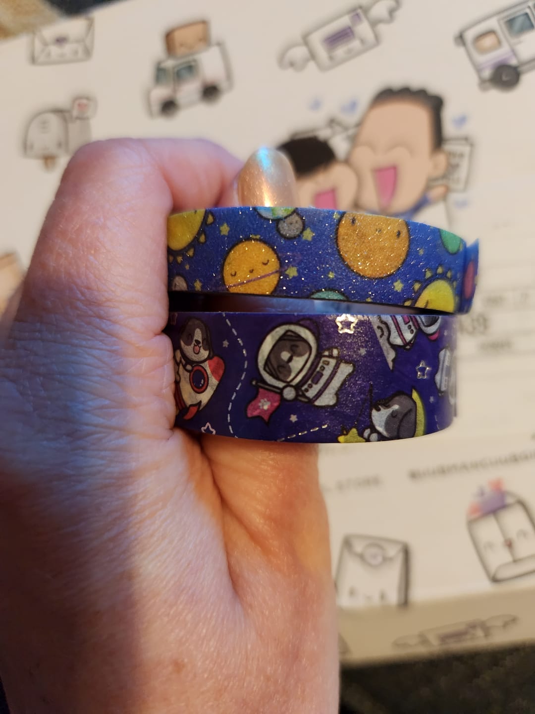 Customer photo review of Blast Off Washi Tapes (Set of 2)