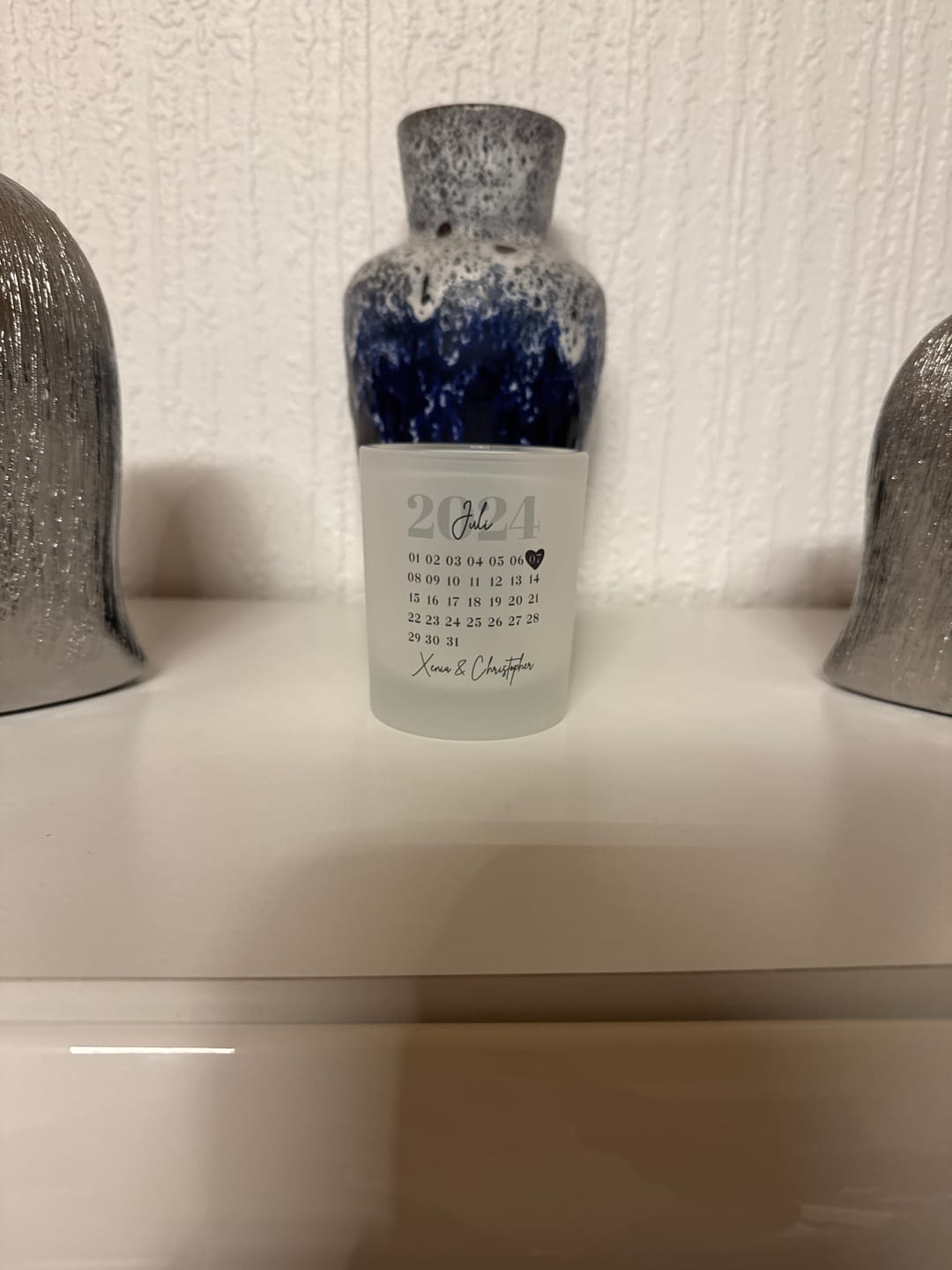 Customer photo review of Unser Tag - Personalisiertes Teelicht