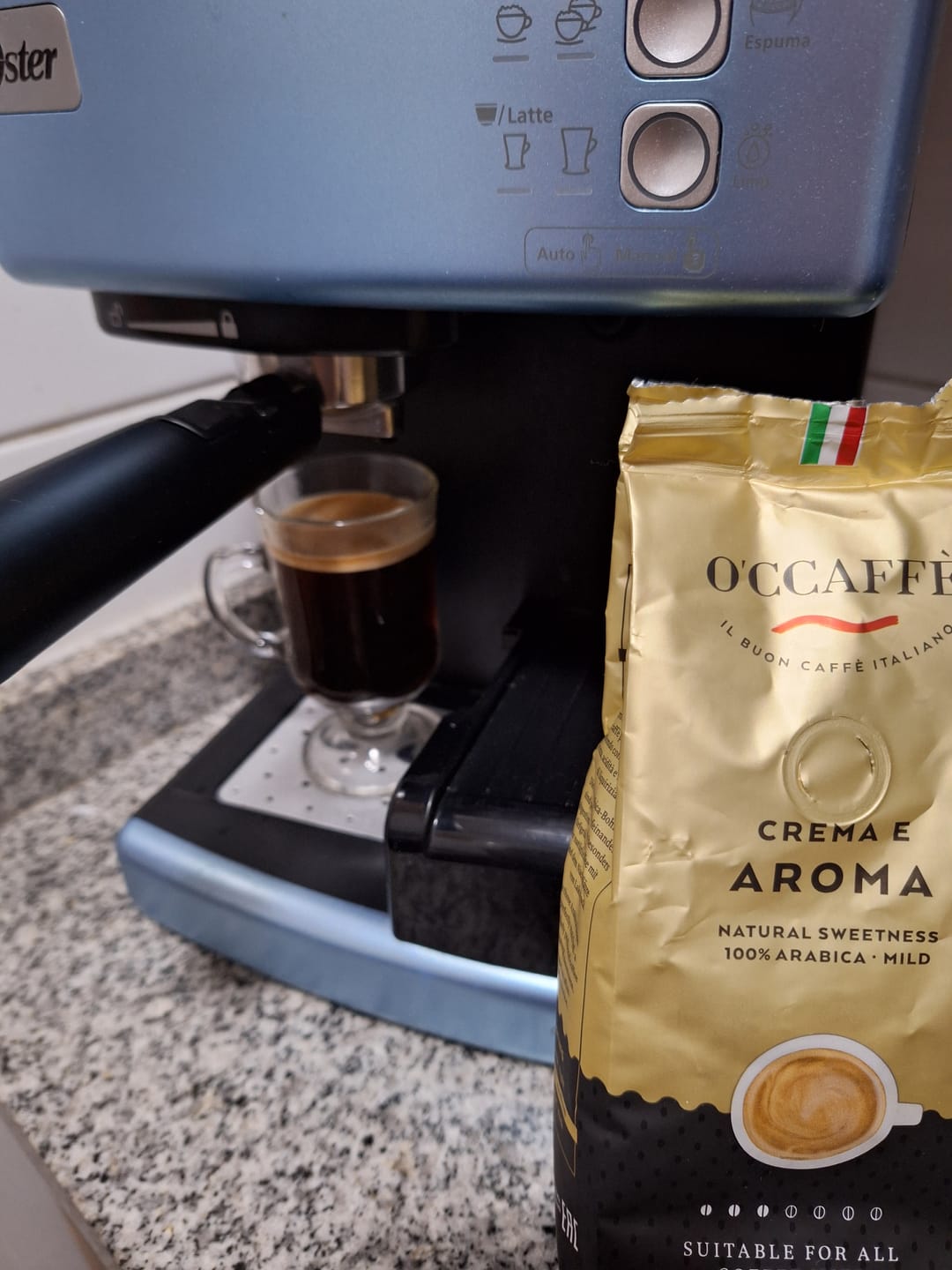 Customer photo review of Occaffe Grano Crema E Aroma 100% Arabica 250 Grs