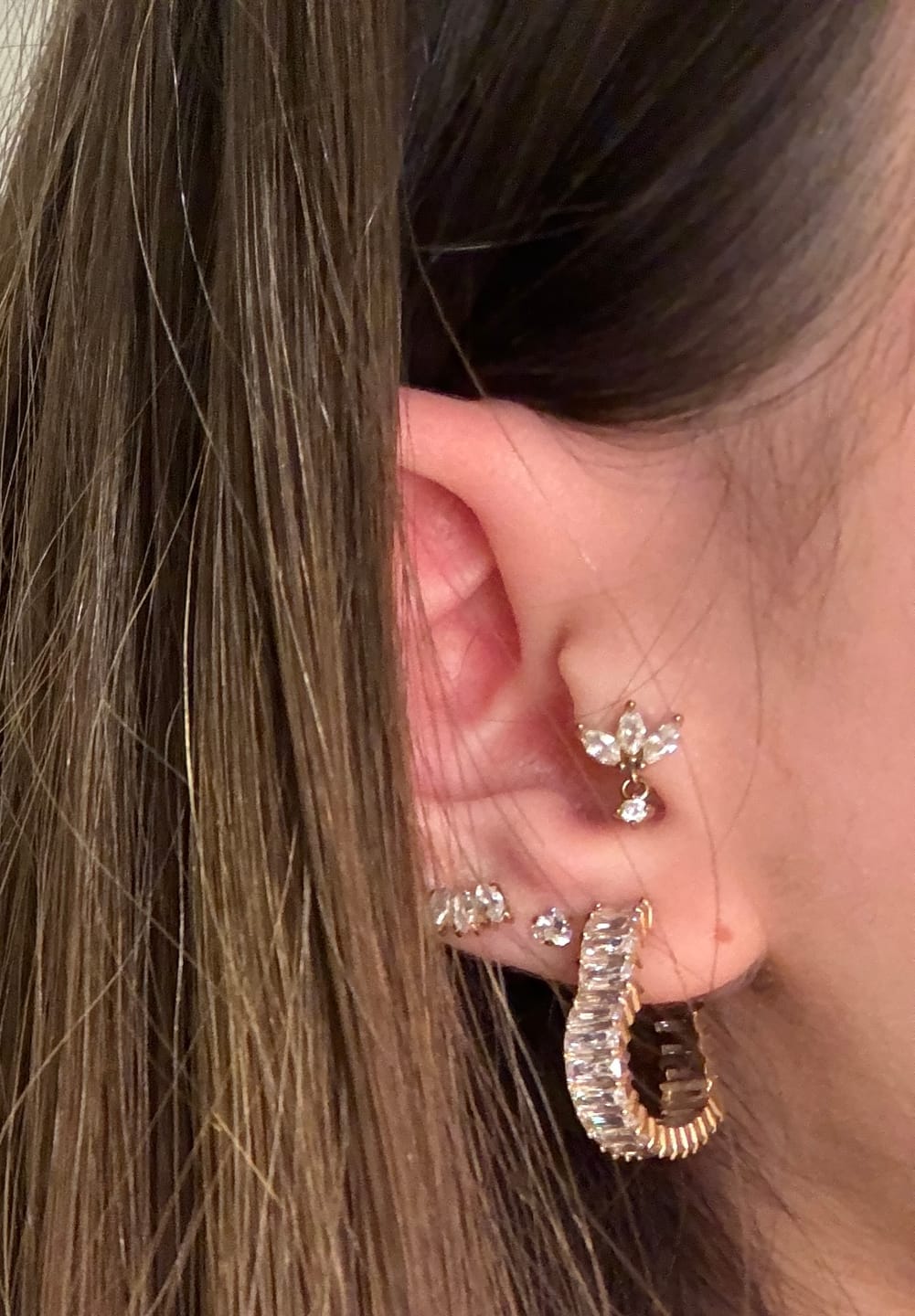 Customer photo review of Heart Deluxe Creolen | 18K vergoldet