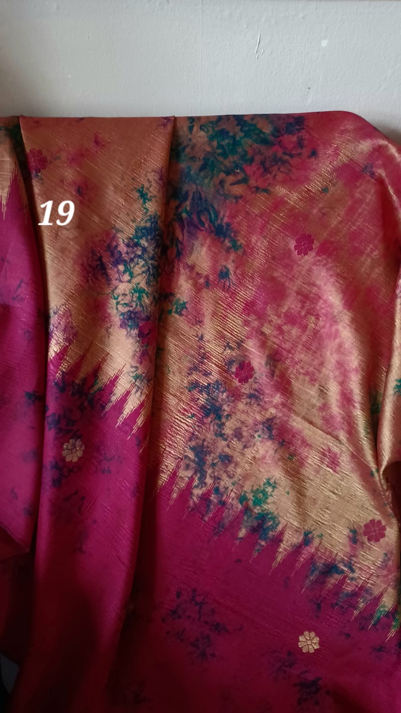 Customer photo review of 12 Or 24 Pure Silk Scarves- Assorted Colours