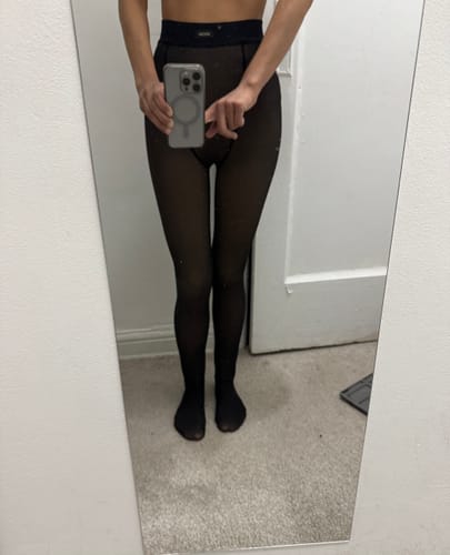Customer photo review of TOAST - FLEECE-LINED TIGHTS - SHEER ILLUSION