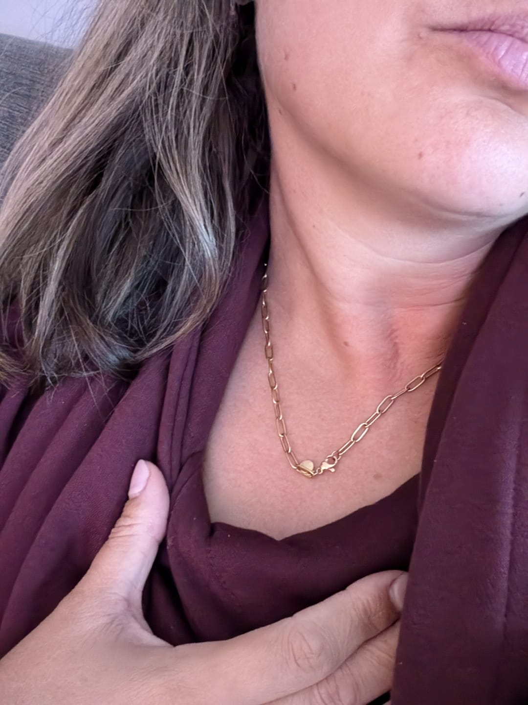Customer photo review of Paperclip Necklace
