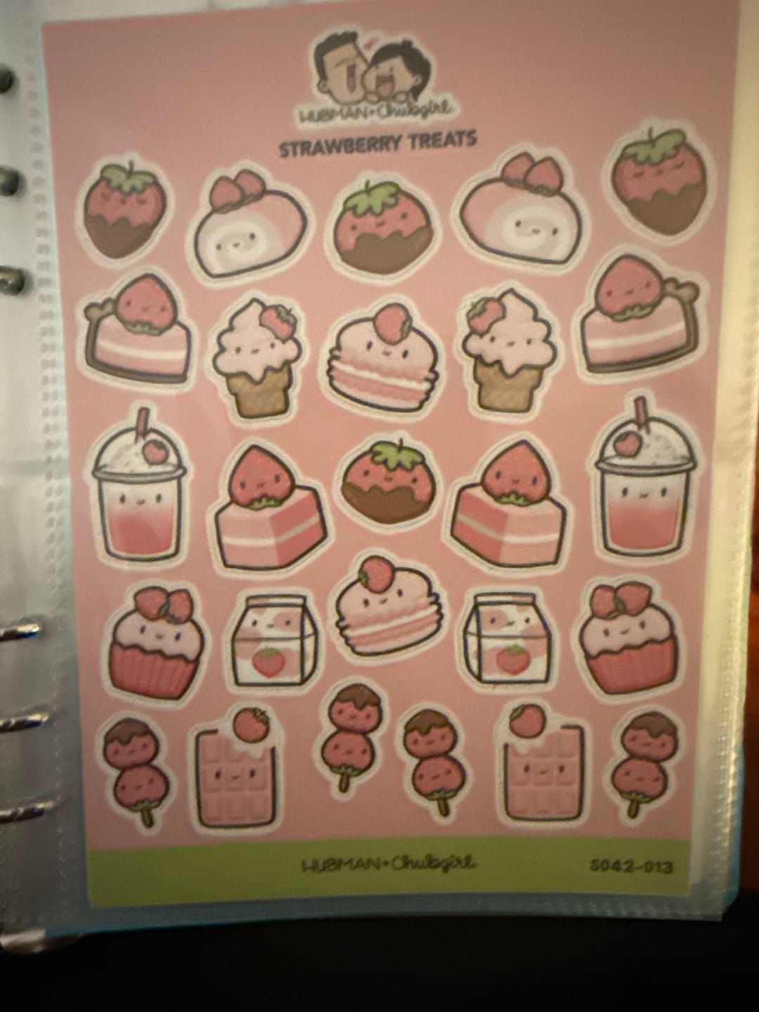 Customer photo review of Strawberry Snackies Sticker Sheet