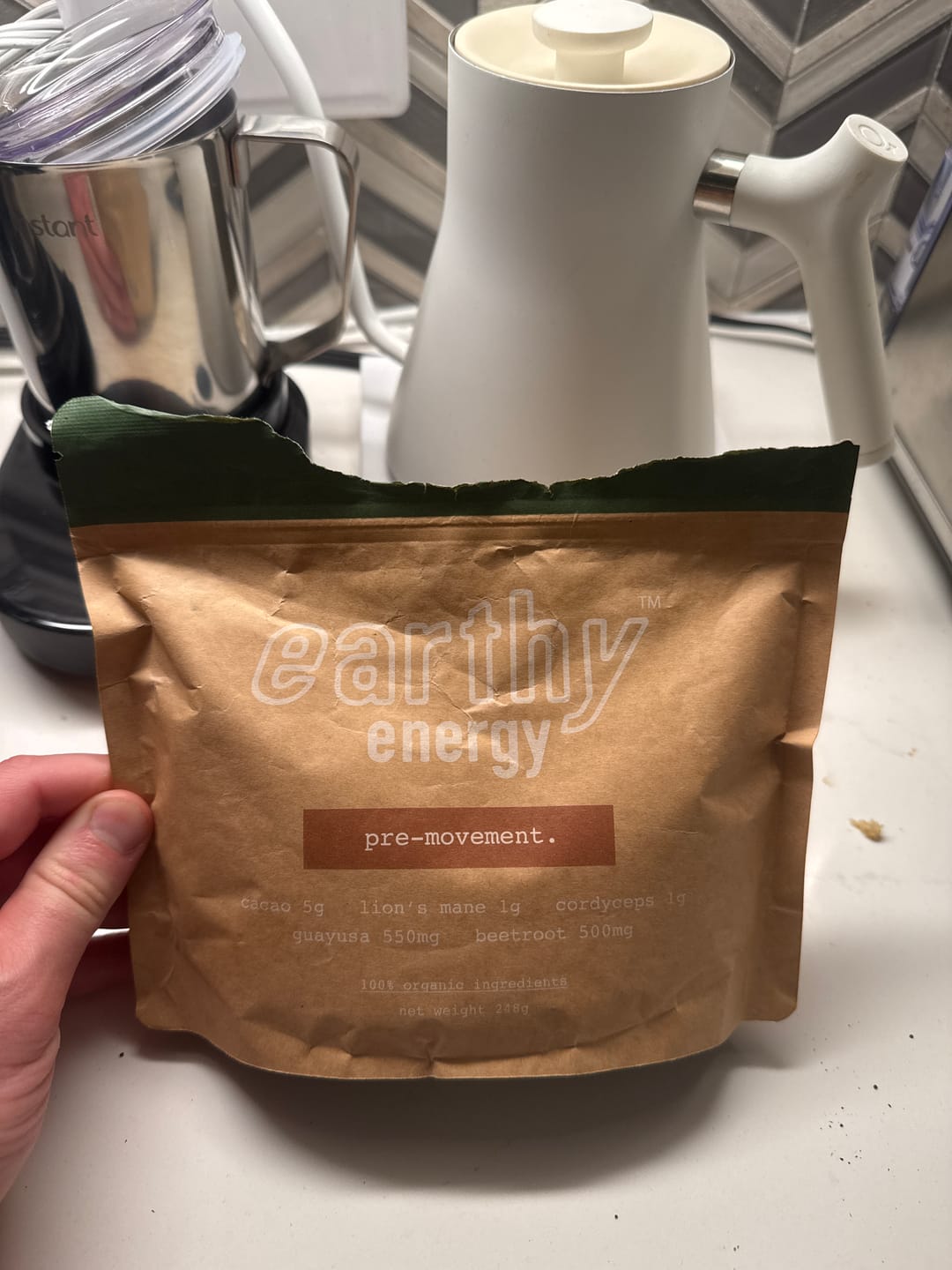 Customer photo review of earthy energy starter kit (30 drinks)