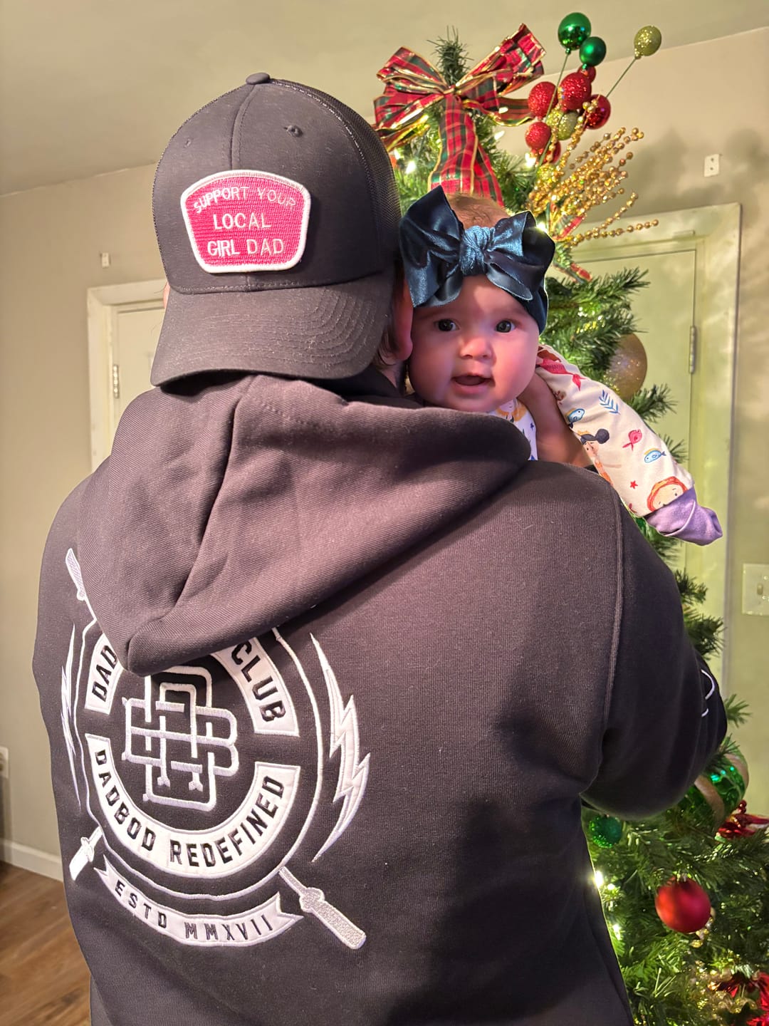 Customer photo review of Support Your Local Girl Dad Patch Hat