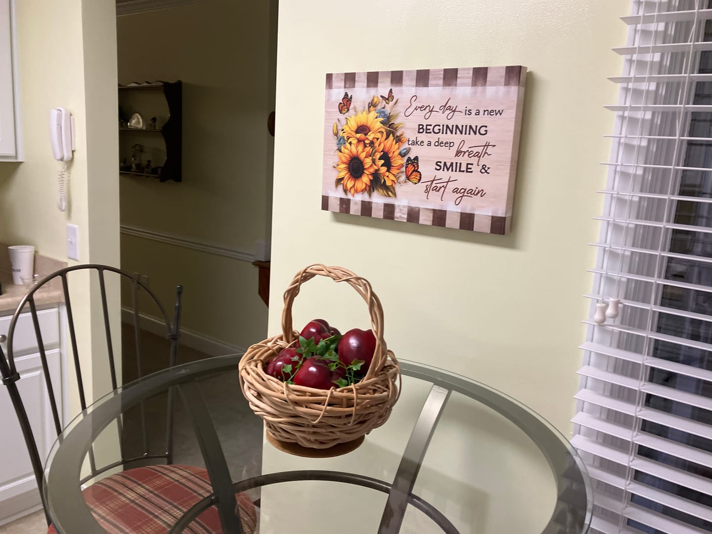 Customer photo review of Every Day is a New Beginning, Butterfly and Sunflower, Wall Art Canvas