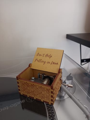 Customer photo review of Can't Help Falling in Love Music Box