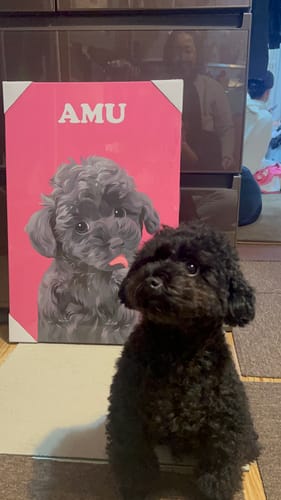 Customer photo review of Petcanvaオーダーメイド ペット似顔絵